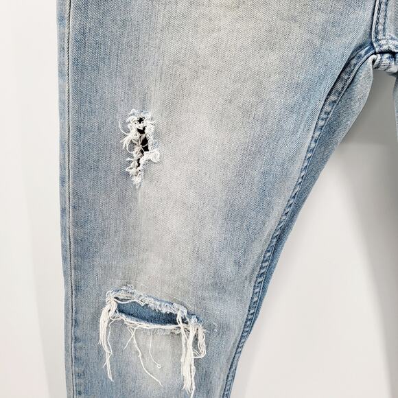 RSQ Jeans Light Blue Washed Seattle Skinny Tapered Jeans 5-Pockets Men's 34x30 - Picture 4 of 12